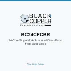 BlackCopper BC24CFCBR 24-Core Single Mode Armoured Direct-Burial Fiber Optic Cable