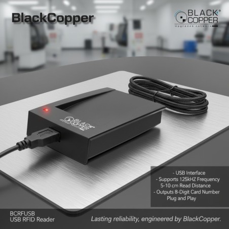 BlackCopper BCRFUSB 125kHz Proximity RFID USB Card Reader