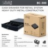 BlackCopper BC300 Heavy Duty Metal Cash Drawer, 8 Bill / 4 Coin