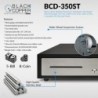 BlackCopper BCD350ST Stainless Steel Front Cash Drawer, 5 Bill / 8 Coin