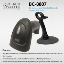 BlackCopper BC8807 1D Handheld Laser Barcode Scanner with Stand
