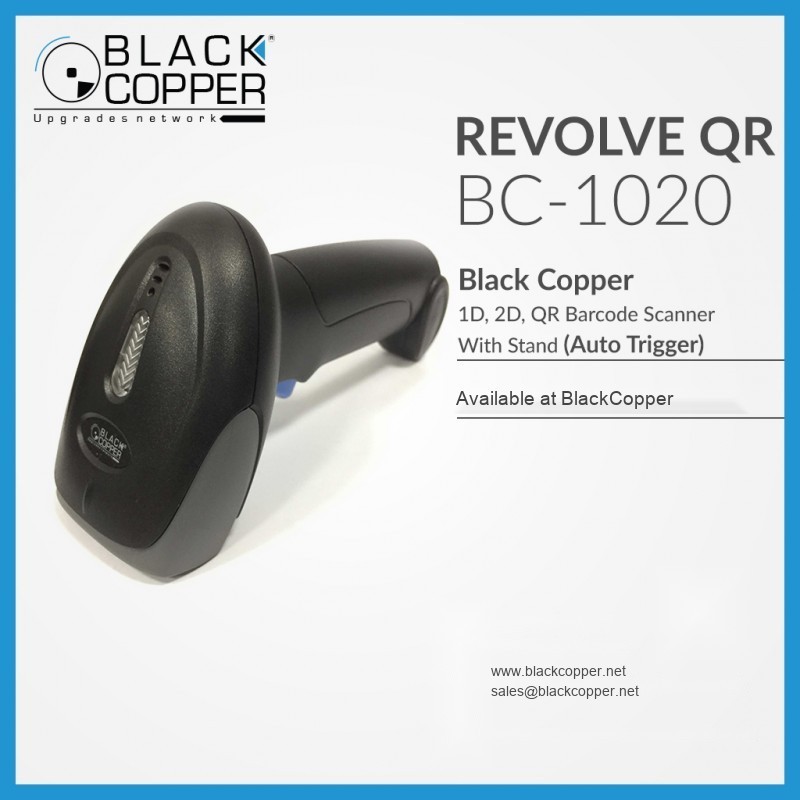 BlackCopper BC1020 1D / 2D / QR Handheld USB Barcode Scanner