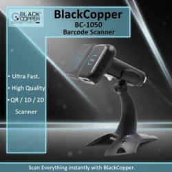 BlackCopper BC1050 1D / 2D / QR Handheld Barcode Scanner with Stand
