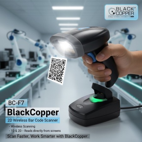 BlackCopper BCF7 1D / 2D / QR Wireless Barcode Scanner