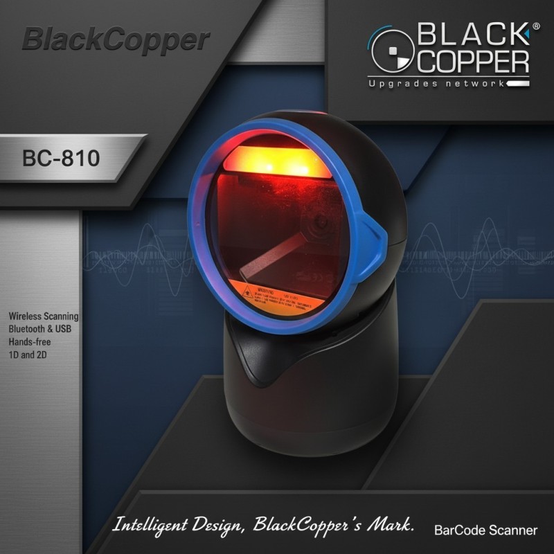 BlackCopper BC810 2D Bluetooth & 2.4G Wireless Desktop Barcode Scanner