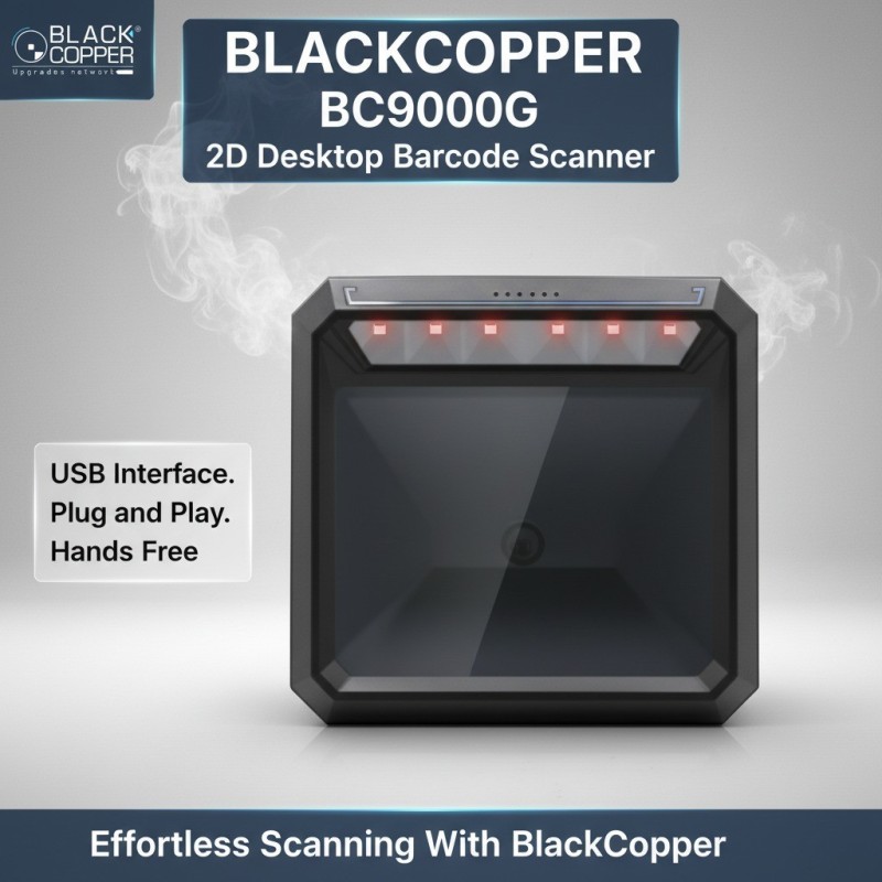 BlackCopper BC9000G 2D Large-Window Desktop / Wall-Mount Barcode Scanner