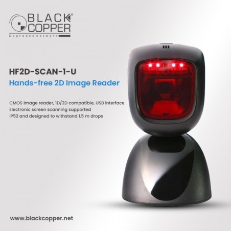 BlackCopper HF2D-SCAN-1-U 2D Hands-Free Presentation Barcode Scanner
