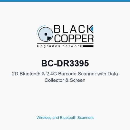 BlackCopper BC-DR3395 2D Bluetooth & 2.4G Barcode Scanner with Data Collector & Screen