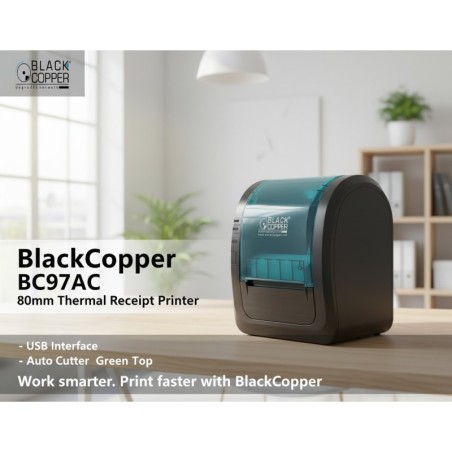 BlackCopper BC97AC-USB 80mm Thermal Receipt Printer, USB, Auto Cutter