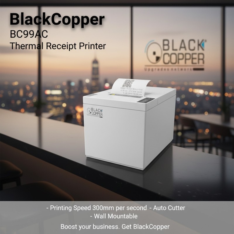 BlackCopper BC99AC-USB 80mm Thermal Receipt Printer v2, USB, Auto Cutter
