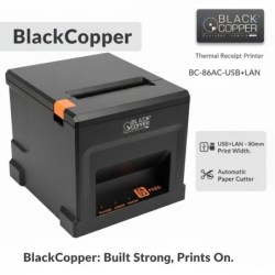 BlackCopper BC86AC-USB+LAN 80mm Thermal Receipt Printer, USB + LAN, Auto Cutter, 220mm/s