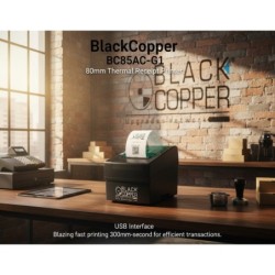 BlackCopper BC85AC-G1-USB 80mm Thermal Receipt Printer, USB, Auto Cutter, Green Cover