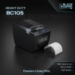 BlackCopper BC105 80mm Heavy Duty Thermal Receipt Printer, USB + Serial + LAN