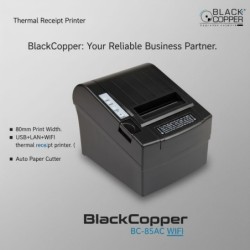 BlackCopper BC85AC WiFi 80mm Thermal Receipt Printer, USB + WiFi, Auto Cutter