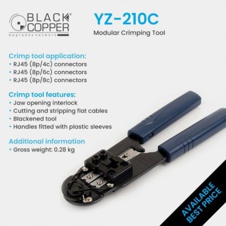 BlackCopper YZ-210C Modular Crimping Tool for RJ45 / RJ11
