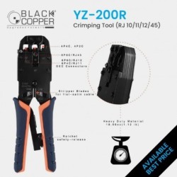 BlackCopper YZ-200R Ratchet Crimping Tool for RJ45 / RJ11 / RJ12