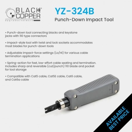 BlackCopper YZ-324B Impact Punch Down Tool for Keystone Jacks
