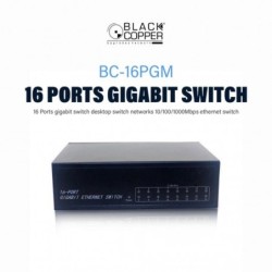 BlackCopper BC-16PGM 16-Port Gigabit Desktop Switch