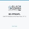 BlackCopper BC-PP624FL Cat6 FTP Shielded 24-Port Patch Panel, 19" 1U