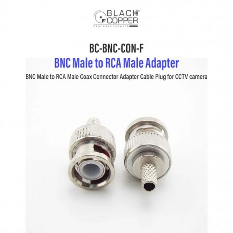 BlackCopper BC-BNC-CON-F BNC to RCA Adapter for CCTV