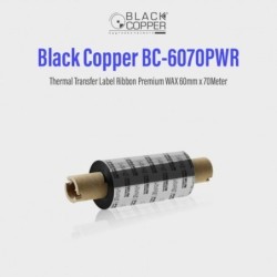 BlackCopper BC-6070PWR Wax Thermal Transfer Ribbon 60mm x 70m