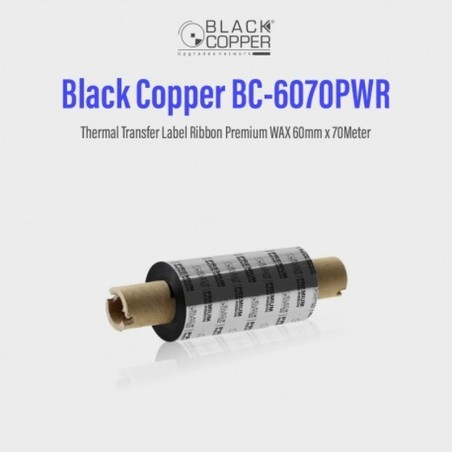 BlackCopper BC-6070PWR Wax Thermal Transfer Ribbon 60mm x 70m