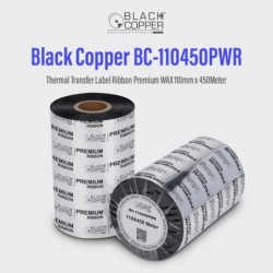 BlackCopper BC-110450PWR Wax Thermal Transfer Ribbon 110mm x 450m