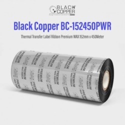 BlackCopper BC-152450PWR Wax Thermal Transfer Ribbon 152mm x 450m