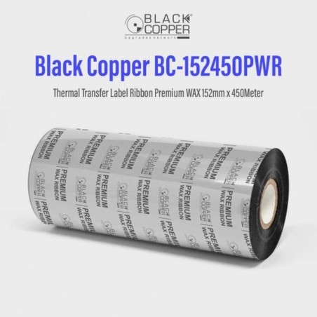 BlackCopper BC-152450PWR Wax Thermal Transfer Ribbon 152mm x 450m