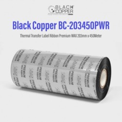 BlackCopper BC-203450PWR Wax Thermal Transfer Ribbon 203mm x 450m