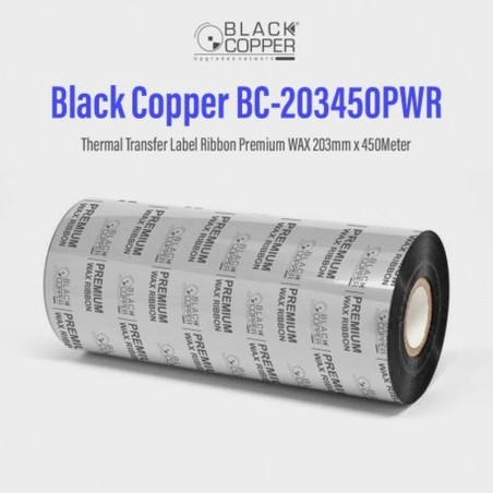 BlackCopper BC-203450PWR Wax Thermal Transfer Ribbon 203mm x 450m