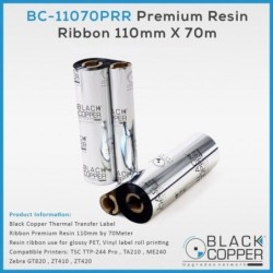 BlackCopper BC-11070PRR Resin Thermal Transfer Ribbon 110mm x 70m