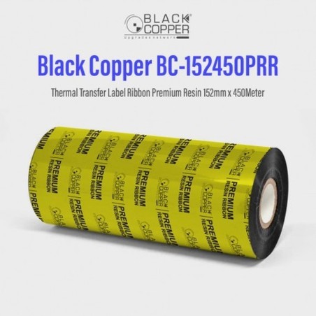 BlackCopper BC-152450PRR Resin Thermal Transfer Ribbon 152mm x 450m