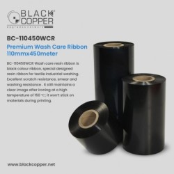 BlackCopper BC-110450WCR Wash Care Thermal Transfer Ribbon 110mm x 450m