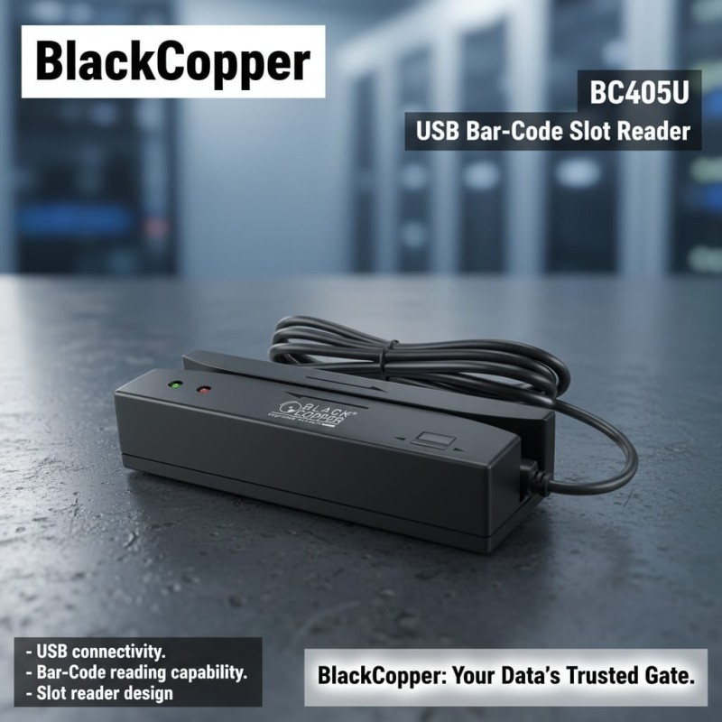 BlackCopper BC405U USB Barcode Card Slot Reader