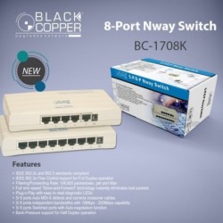 BlackCopper BC-1708K 8-Port 10/100Mbps Desktop Ethernet Switch