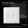BlackCopper BCFP2P Network Face Plate, 2-Port