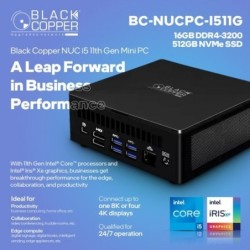 BlackCopper BC-NUC-PC-I511G Mini NUC PC, Core i5 11th Gen, 8GB RAM, 512GB SSD