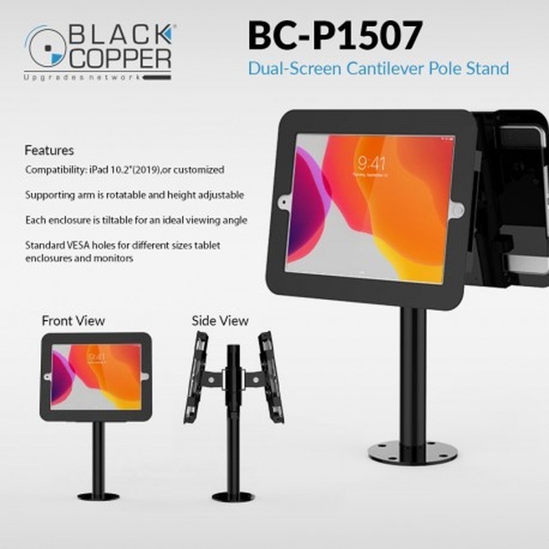 BlackCopper BC-P1507 Dual-Side POS Screen Stand