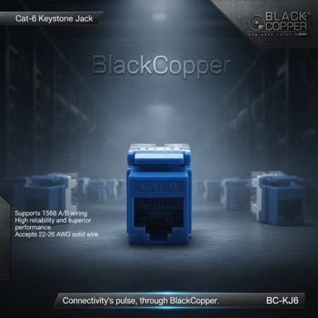 BlackCopper BCKJ6 Cat6 Keystone Jack