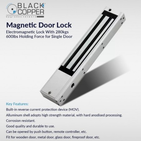 BlackCopper BC-ML-S-280KG Magnetic Door Lock, 280kg (600lbs)