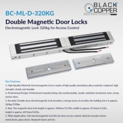 BlackCopper BC-ML-D-320KG Double Door Magnetic Lock, 320kg