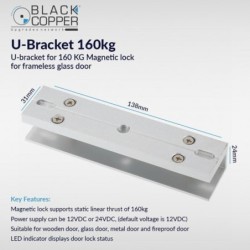BlackCopper U-Bracket-160KG U-Bracket for 160kg Magnetic Lock