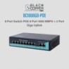 BlackCopper BC1008GD-POE 8-Port Gigabit PoE Switch with 2 Gigabit Uplink Ports