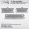 BlackCopper ZL-Bracket-160KG ZL Bracket Set for 160kg Magnetic Lock (Glass Door)