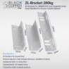 BlackCopper ZL-Bracket-280KG ZL Bracket Set for 280kg Magnetic Lock (Glass Door)