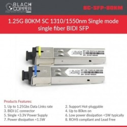 BlackCopper BC-SFP-80KM 1.25G Single Mode BiDi SFP Module 1310/1550nm, 80km
