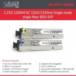 BlackCopper BC-SFP-120KM 1.25G Single Mode BiDi SFP Module 1310/1550nm, 120km