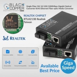BlackCopper BC-FB-MC-G Gigabit Fiber Media Converter, 20km (Pair)