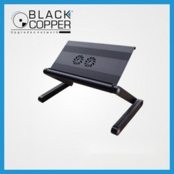 BlackCopper ZigZag Adjustable Folding Laptop Stand with Cooling Fans